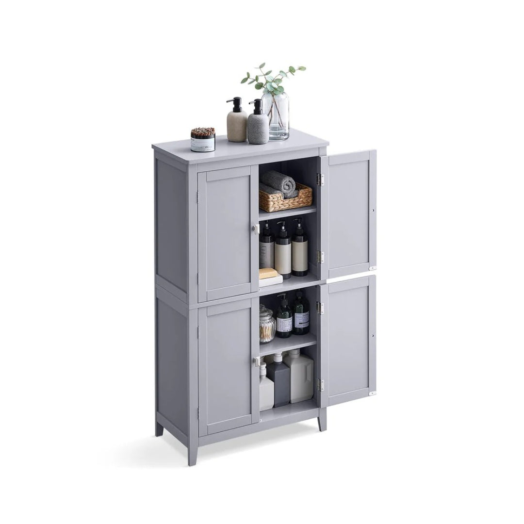 Bathroom Storage Cabinet Floor Cabinet 4 Doors Adjustable Shelves – product view 1 | Amaraloft