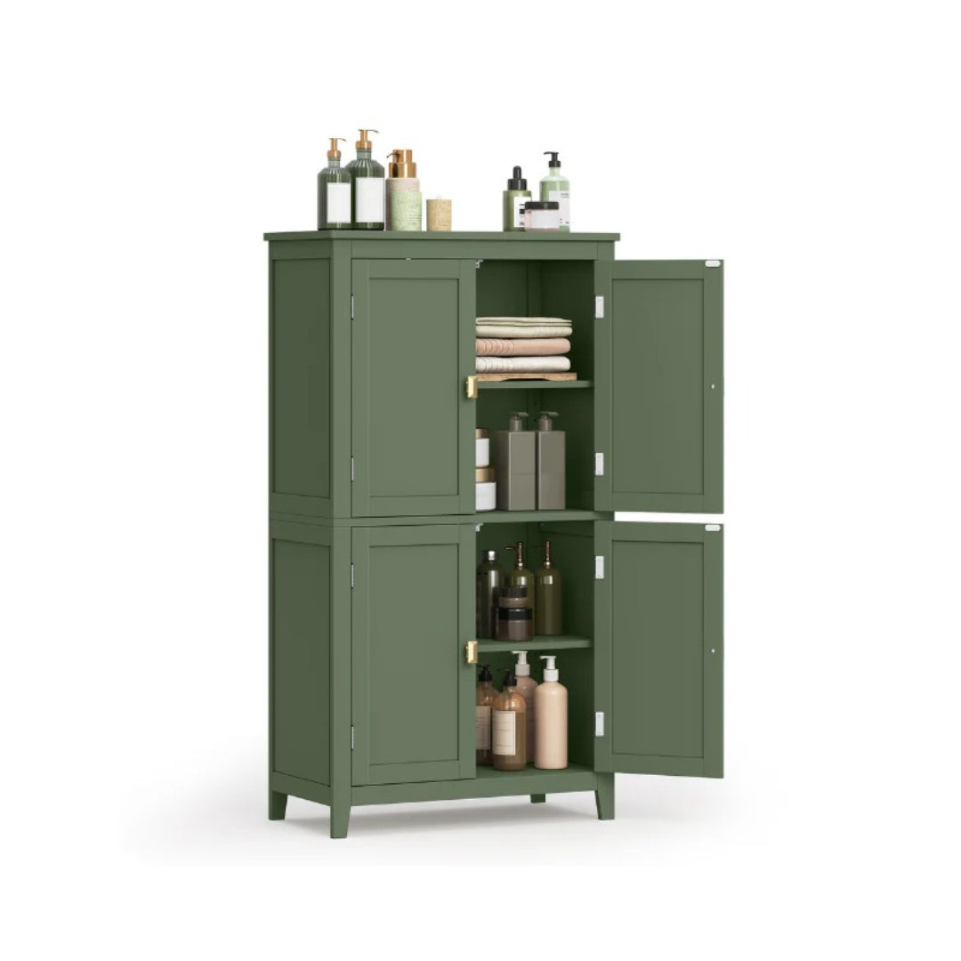 Bathroom Storage Cabinet Floor Cabinet 4 Doors Adjustable Shelves – product view 3 | Amaraloft