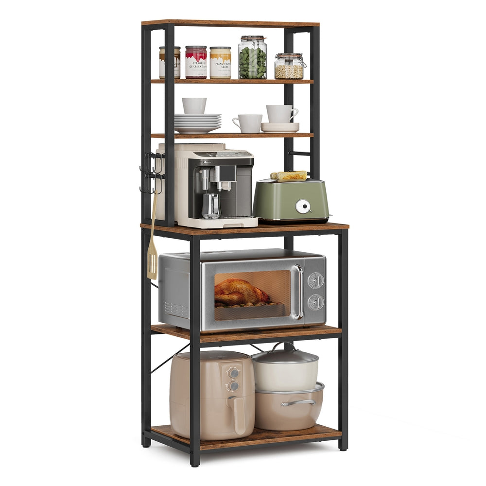 Coffee Bar With 6-Tier Shelves - product photo 01