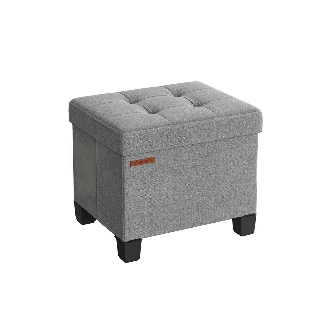 Small Storage Ottoman Foot Rest With Legs & Foldable Design – product view 3 | Amaraloft