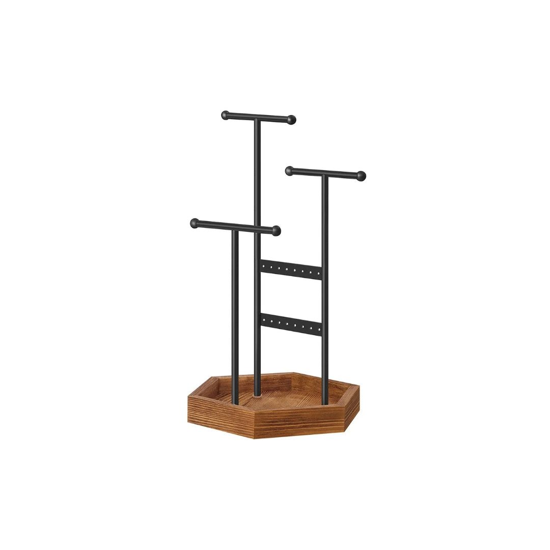 Jewelry Holder Stand With Metal Frame And Tray – product view 1 | Amaraloft