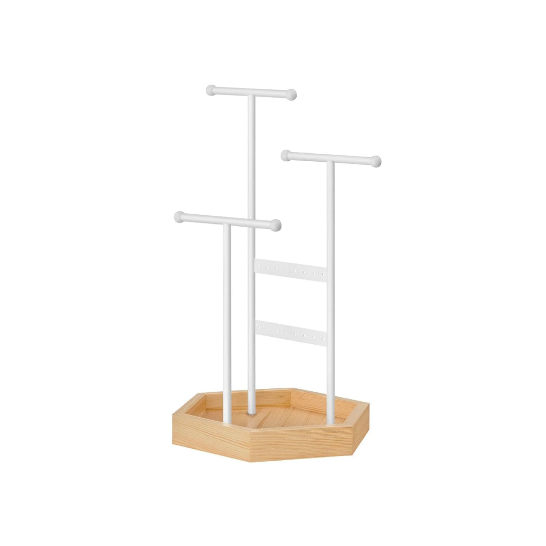 Jewelry Holder Stand With Metal Frame And Tray – product view 2 | Amaraloft