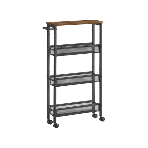 Slim Rolling Storage Cart 4 Or 5 Tier Narrow Utility – product view 1 | Amaraloft