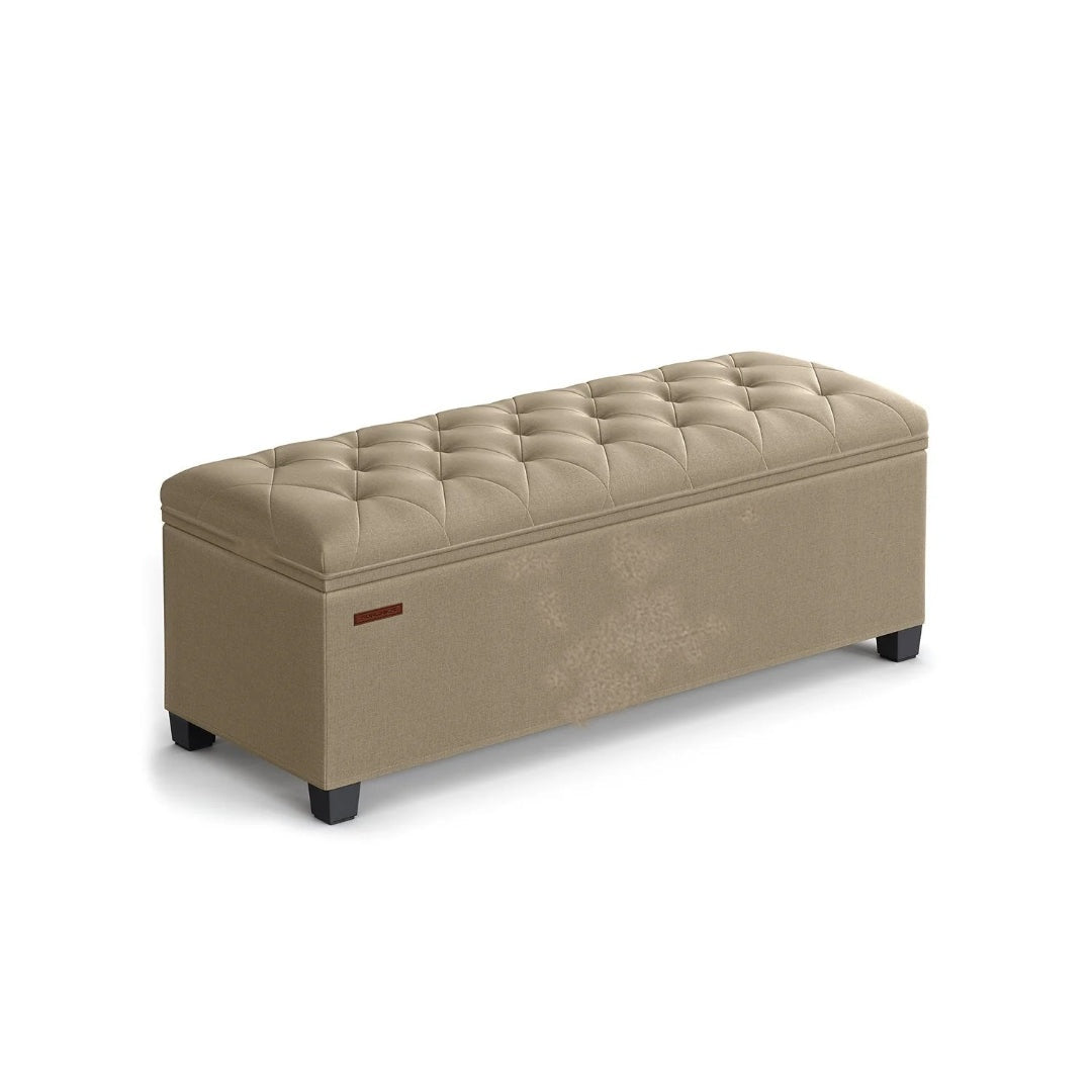 43.3 Inch Storage Ottoman Bench With Legs & Flip Lid Upholstered – product view 4 | Amaraloft