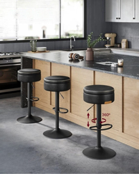 360° Swivel Bar Stool with Adjustable Height and Storage Compartment