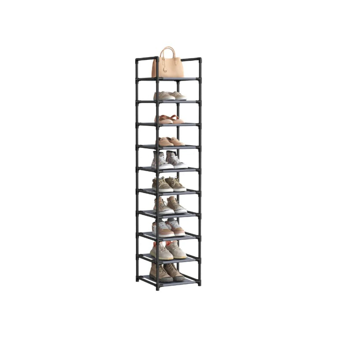 10 Tier Shoe Rack With Metal Frame – product view 4 | Amaraloft
