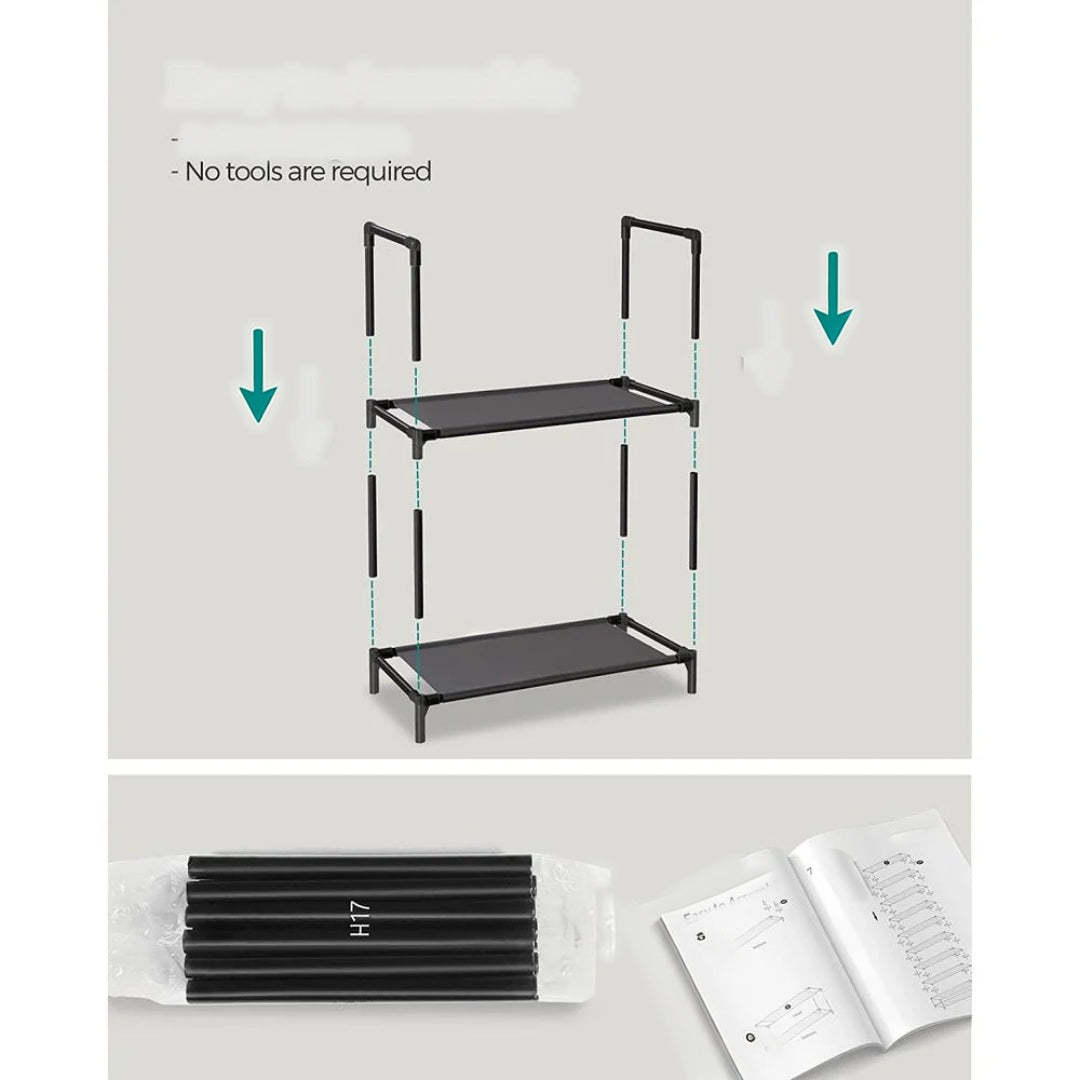 10 Tier Shoe Rack With Metal Frame – product view 5 | Amaraloft