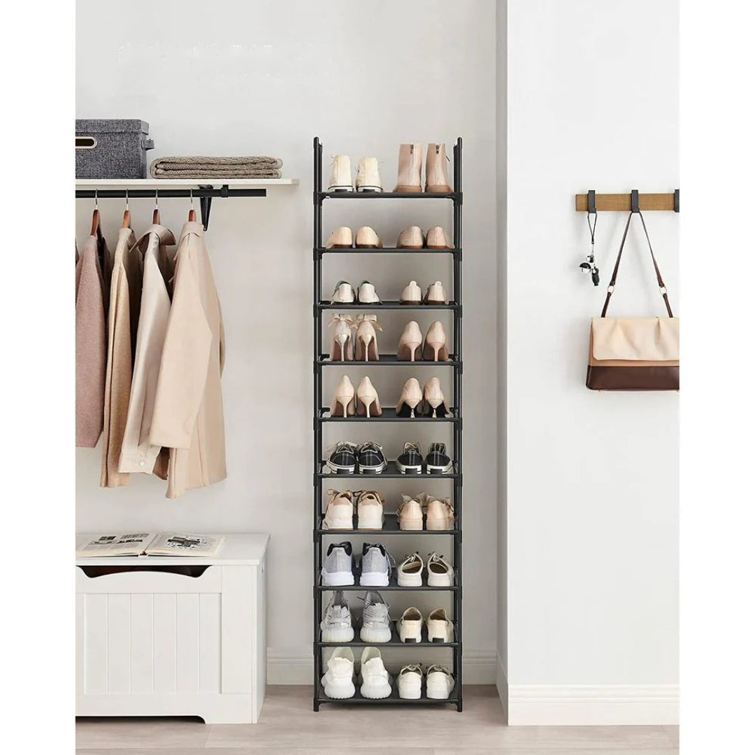 10 Tier Shoe Rack With Metal Frame – product view 6 | Amaraloft