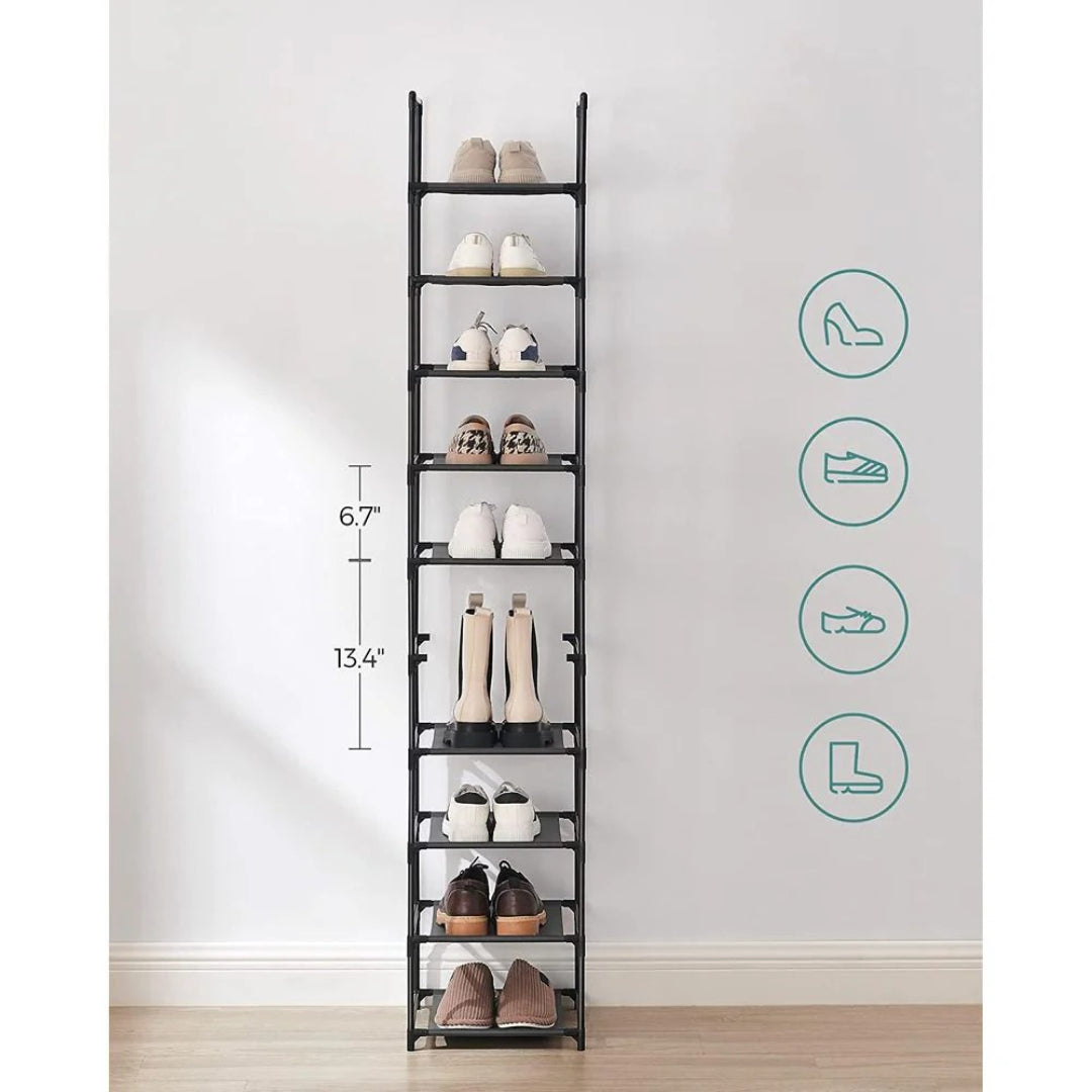10 Tier Shoe Rack With Metal Frame – product view 18 | Amaraloft