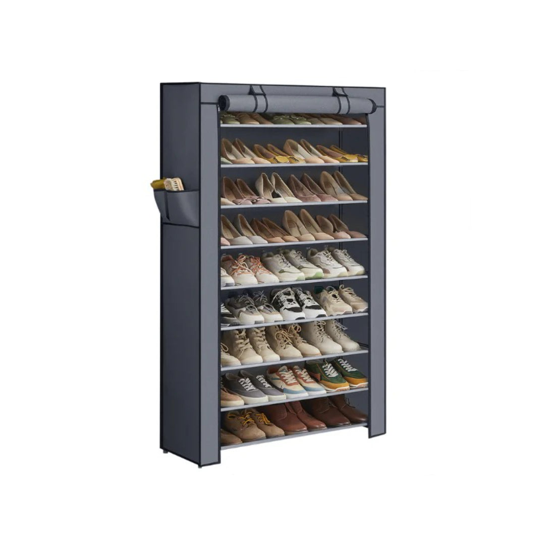 9 Tier Shoe Rack With Cover – product view 3 | Amaraloft