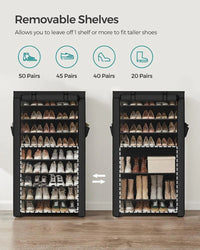 9 Tier Shoe Rack With Cover – product view 7 | Amaraloft