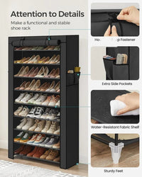 9 Tier Shoe Rack With Cover – product view 9 | Amaraloft