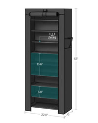 9 Tier Shoe Rack With Cover – product view 14 | Amaraloft