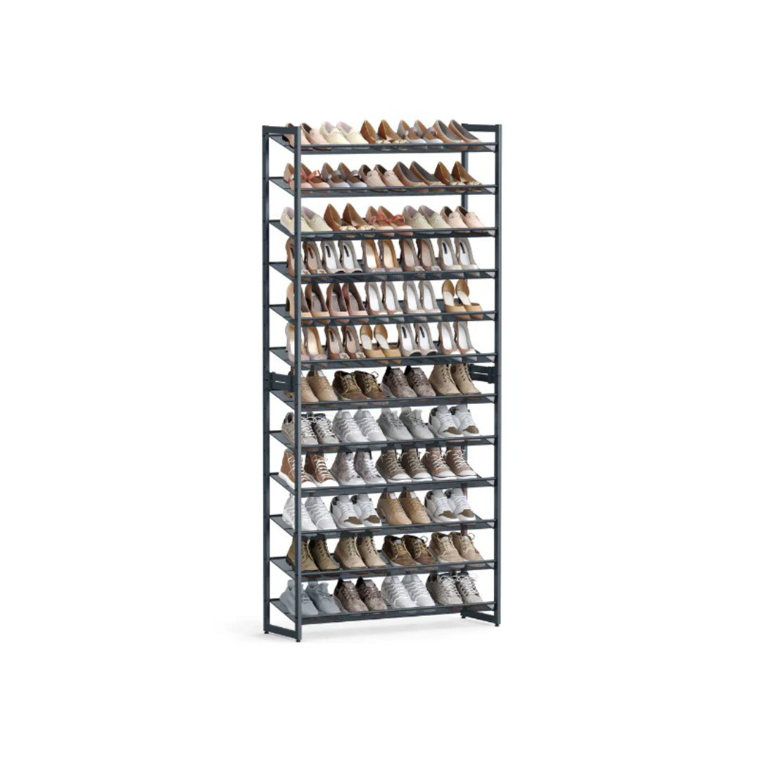 12 Tier Shoe Rack With Metal Shelves – product view 3 | Amaraloft