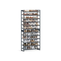 12 Tier Shoe Rack With Metal Shelves – product view 3 | Amaraloft
