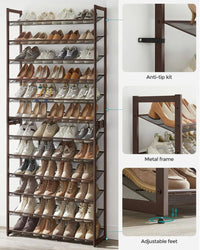 12 Tier Shoe Rack With Metal Shelves – product view 7 | Amaraloft