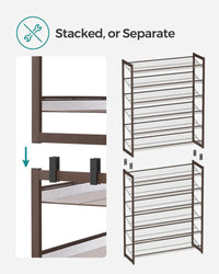 12 Tier Shoe Rack With Metal Shelves – product view 8 | Amaraloft