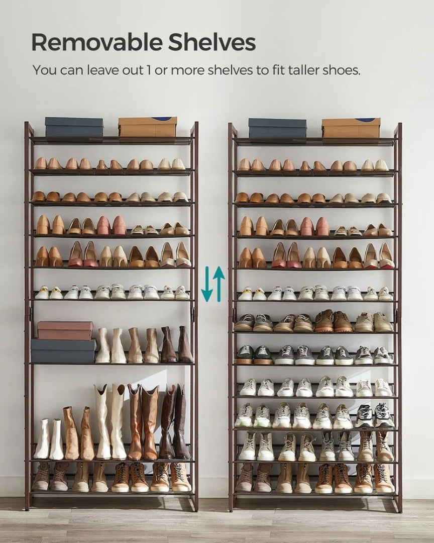 12 Tier Shoe Rack With Metal Shelves – product view 10 | Amaraloft