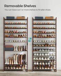 12 Tier Shoe Rack With Metal Shelves – product view 10 | Amaraloft