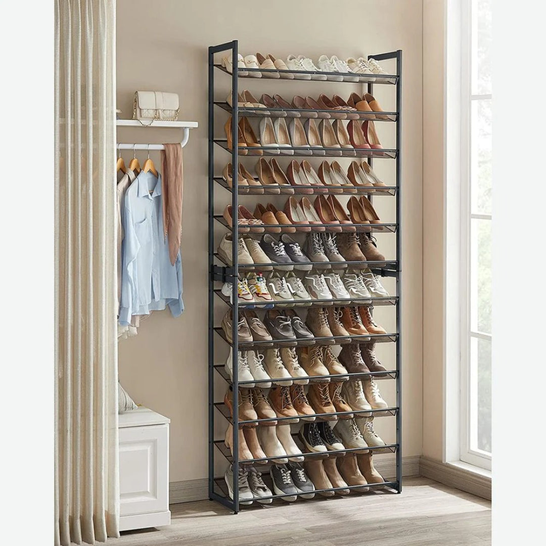 12 Tier Shoe Rack With Metal Shelves – product view 15 | Amaraloft
