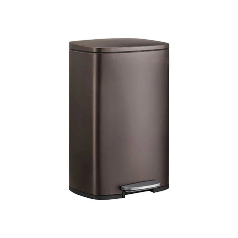 13-Gallon Stainless Steel Step Trash Can with Soft-Close Lid – product view 1 | Amaraloft