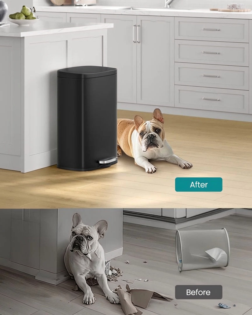13-Gallon Stainless Steel Step Trash Can with Soft-Close Lid – product view 9 | Amaraloft