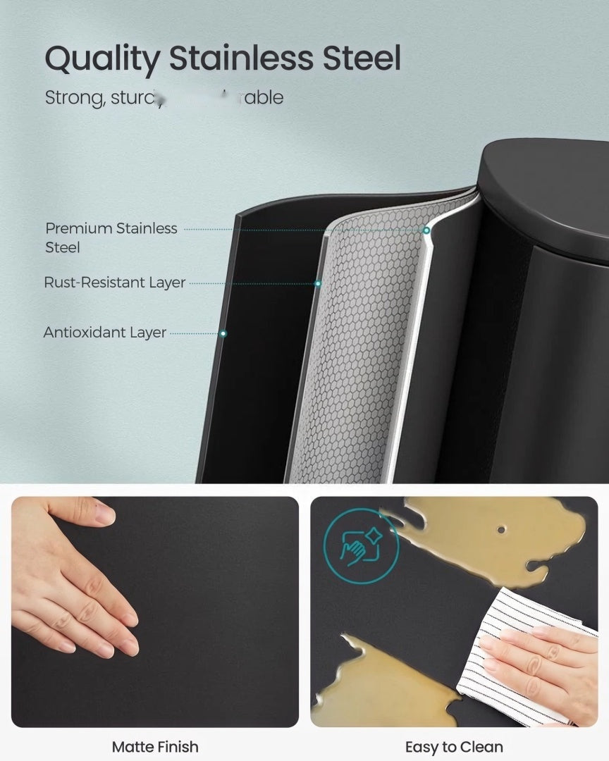 13-Gallon Stainless Steel Step Trash Can with Soft-Close Lid – product view 10 | Amaraloft