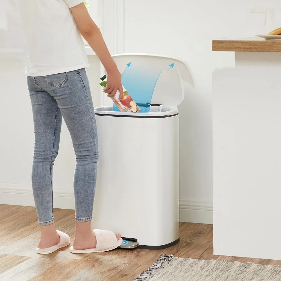 13-Gallon Stainless Steel Step Trash Can with Soft-Close Lid – product view 14 | Amaraloft