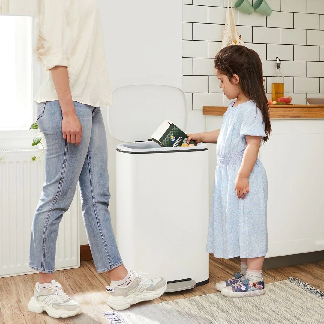 13-Gallon Stainless Steel Step Trash Can with Soft-Close Lid – product view 16 | Amaraloft
