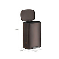 13-Gallon Stainless Steel Step Trash Can with Soft-Close Lid – product view 23 | Amaraloft