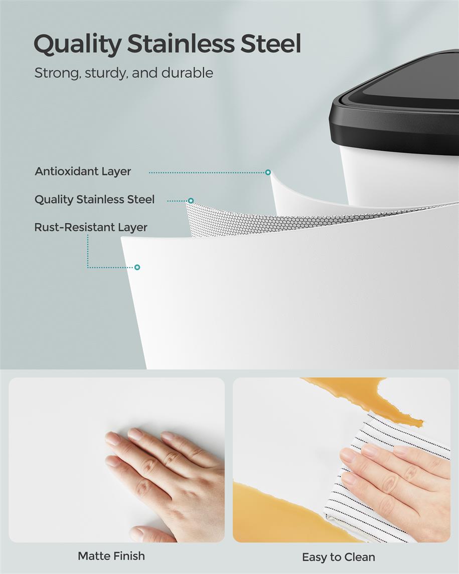 13-Gallon Stainless Steel Trash Can - product photo 25