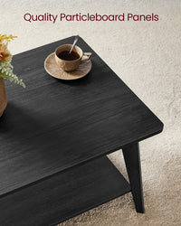 2 Tier Coffee Table With Storage Shelf And Rounded Corners, Living Room - product photo 17