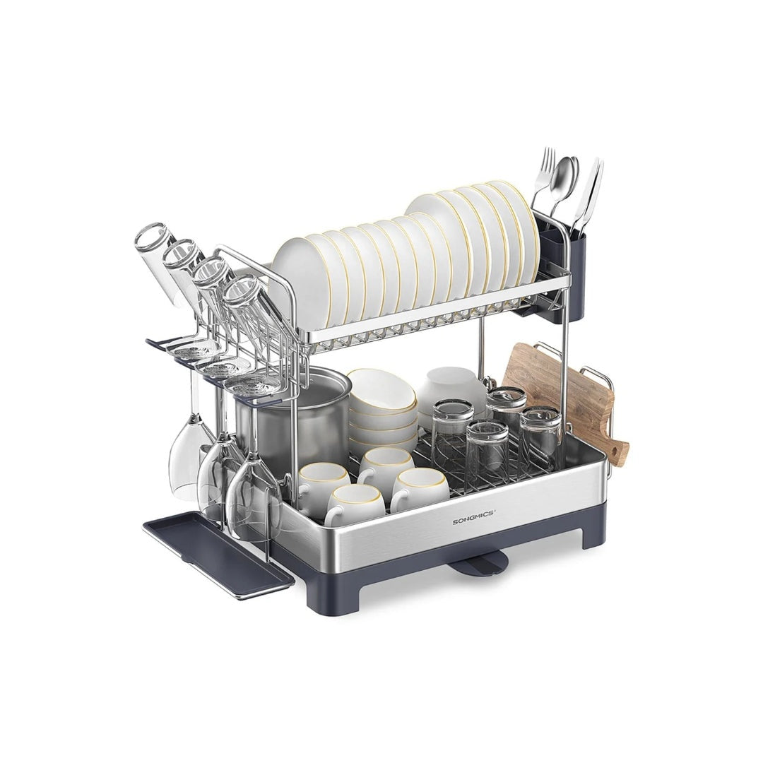 2-Tier Dish Drying Rack with Drainboard – product view 2 | Amaraloft