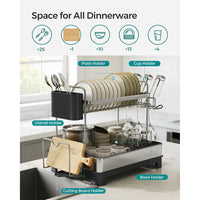2-Tier Dish Drying Rack with Drainboard – product view 3 | Amaraloft