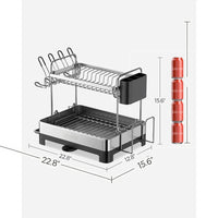 2-Tier Dish Drying Rack with Drainboard – product view 5 | Amaraloft