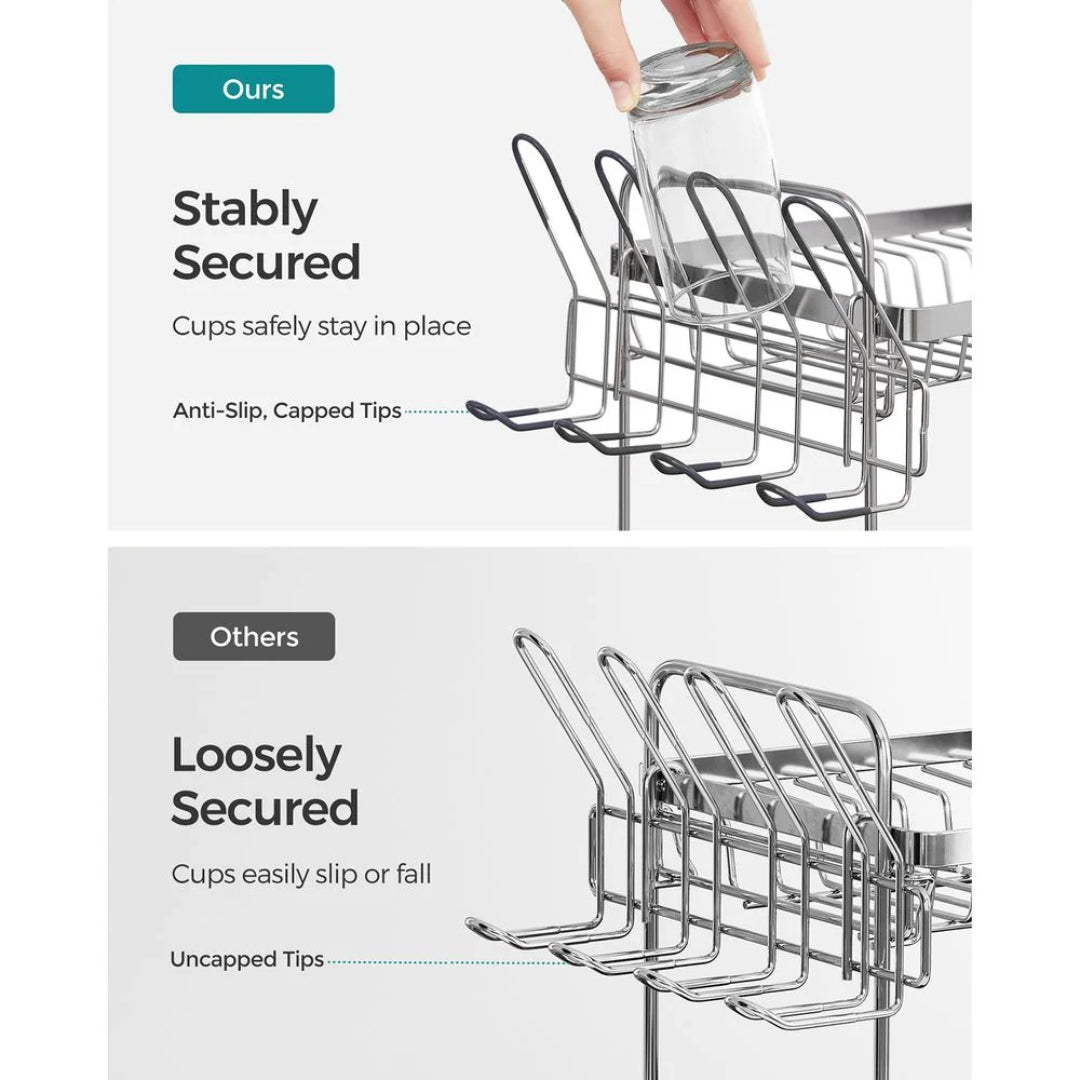 2-Tier Dish Drying Rack with Drainboard – product view 7 | Amaraloft
