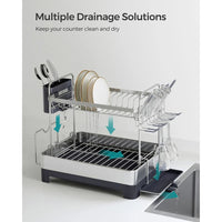 2-Tier Dish Drying Rack with Drainboard – product view 10 | Amaraloft