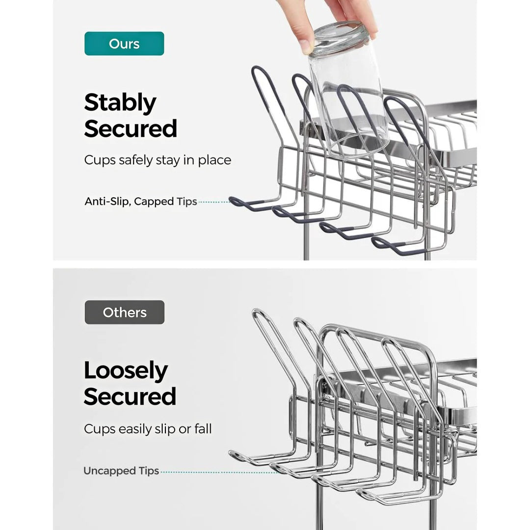 2-Tier Dish Drying Rack with Drainboard – product view 13 | Amaraloft
