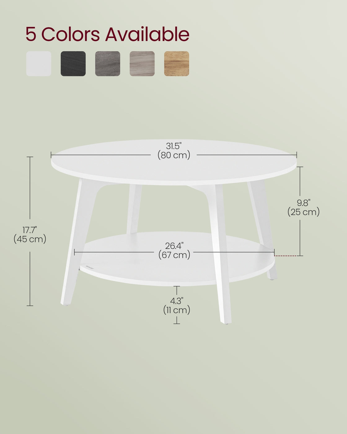 2 Tier Round Coffee Table - product photo 06