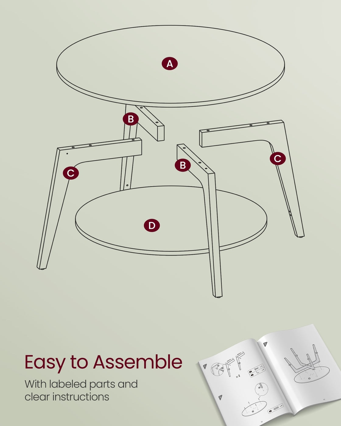 2 Tier Round Coffee Table - product photo 21