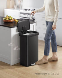 21-Gallon Stainless Steel Kitchen Trash Can with Soft-Close Lid – product view 9 | Amaraloft