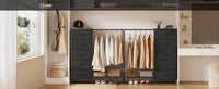 3 In 1 Dresser With Garment Rack, 5 Fabric Drawers And Bottom Shelf - product photo 29