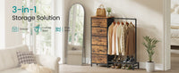 3 In 1 Dresser With Garment Rack, 5 Fabric Drawers And Bottom Shelf - product photo 32