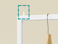 3-in-1 Dresser With Garment Rack 5 Fabric Drawers & Bottom Shelf - product photo 14