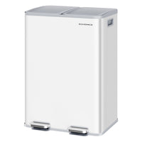 30L X 2 Trash Bin, Dual Pedal, Soft-Close, Stainless Steel, 15 Liners - product photo 01