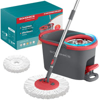360° Spin Mop & Bucket Set With Foot Pedal Wringer And Reusable Microfiber Pads - ULMB002GT01