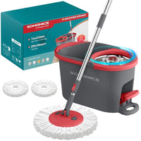 360° Spin Mop & Bucket Set With Foot Pedal Wringer And Reusable Microfiber Pads - ULMB002GT02