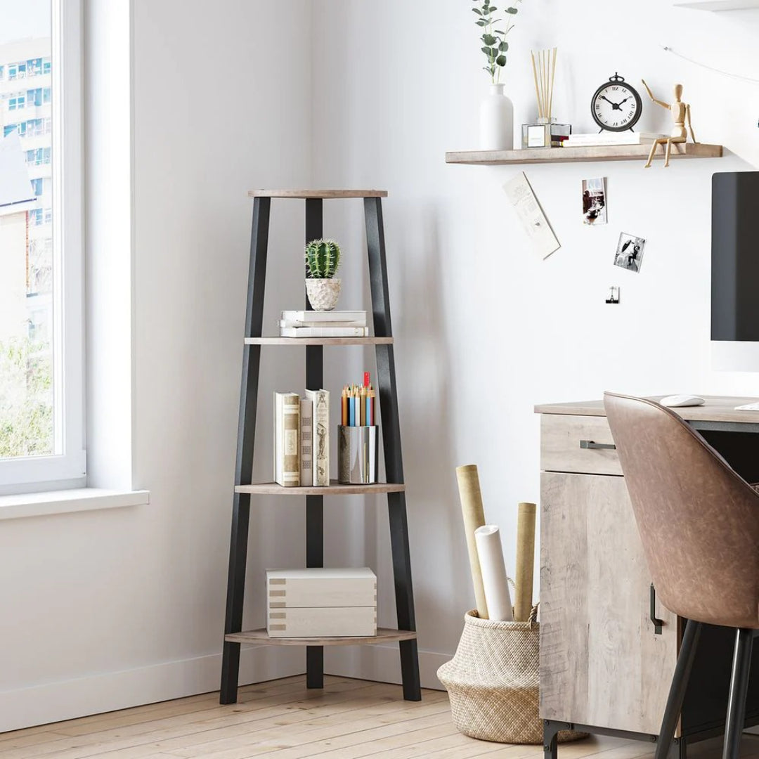 4 Tier Corner Bookshelf – product view 5 | Amaraloft