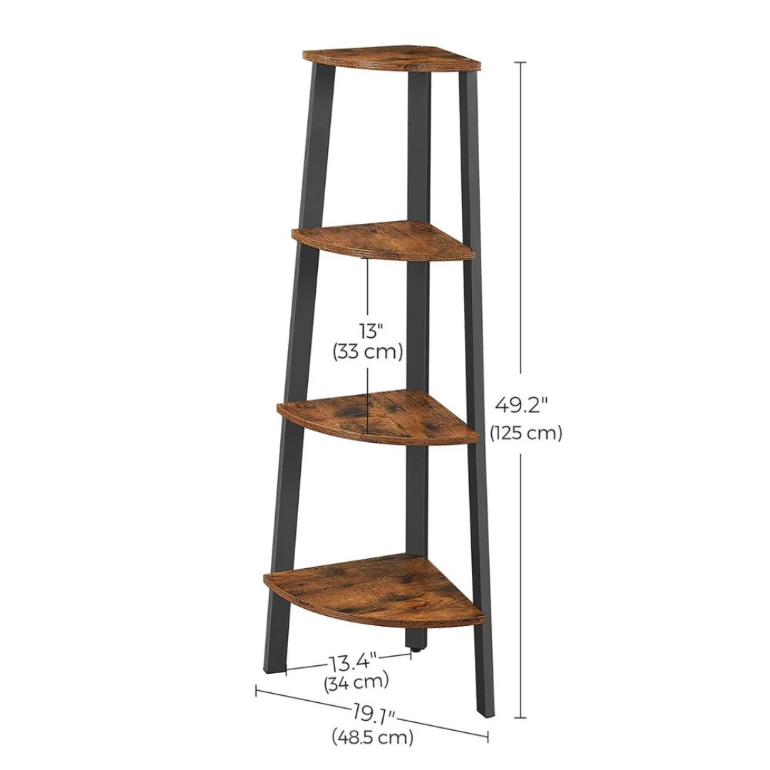 4 Tier Corner Bookshelf – product view 13 | Amaraloft