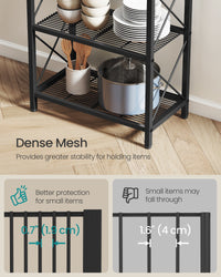4 Tier Metal Storage Shelf With X Side Frames, 23.6 Inch Wide Rack - product photo 30
